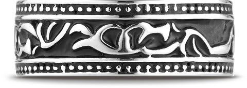 Benchmark-Cobaltchrome-8-mm-Comfort-Fit-Scroll-Pattern-Wedding-Band-Ring--Size-6.5--CF98459CC06.5