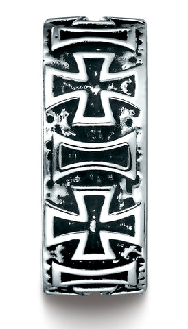 Benchmark-Cobaltchrome-9-mm-Comfort-Fit-Maltese-Cross-Design-Wedding-Band-Ring--Size-7--CF99450CC07