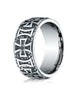 Benchmark-Cobaltchrome-9-mm-Comfort-Fit-6-Stone-Black-Diamond-Maltese-Cross-Design-Band--0.33-cttw--Sz6--CF99451CC06