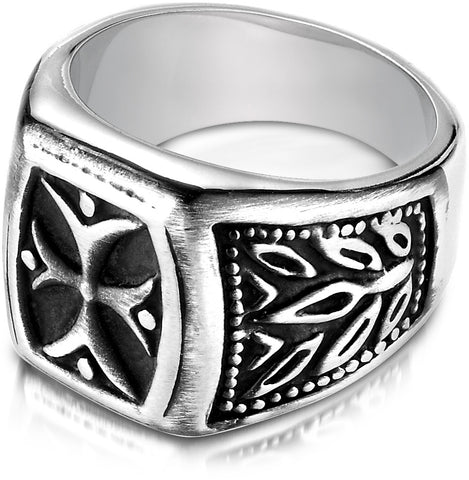 Benchmark Cobaltchrome 9mm Fancy Blackened Comfort-Fit Wedding Band Ring, (Sizes 6 - 14)
