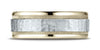 Benchmark-14K-Two-Toned-Gold-8mm-Comfort-Fit-Hammered-Finished-with-Milgrain-Carved-Design-Band--Size-6.25--CF15830814KWY06.25