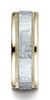 Benchmark-14K-Two-Toned-Gold-8mm-Comfort-Fit-Hammered-Finished-with-Milgrain-Carved-Design-Band--Sz-6.5--CF15830814KWY06.5