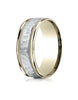Benchmark-14K-Two-Toned-Gold-8mm-Comfort-Fit-Hammered-Finished-with-Milgrain-Carved-Design-Band--Size-6--CF15830814KWY06