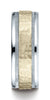 Benchmark-14K-Two-Toned-Gold-8mm-Comfort-Fit-Hammered-Finished-with-Milgrain-Carved-Design-Band--Sz-6.5--CF17830814KWY06.5
