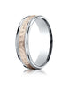 Benchmark-14k-Two-Toned-Gold-6mm-Comfort-Fit-Hammer-Finish-Design-Band--Size-6--CF21630814KRW06