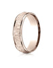 Benchmark-14K-Rose-Gold-Comfort-Fit-6mm-High-Polish-Edge-Hammered-Center-Design-Wedding-Ring--Size-6--CF15630314KR06