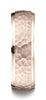 Benchmark-14k-Rose-Gold-Comfort-Fit-7mm-High-Polish-Edge-Hammered-Center-Design-Band--Size-6.5--CF15730314KR06.5