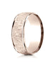 Benchmark-14K-Rose-Gold-Comfort-Fit-8-mm-High-Polish-Edge-Hammered-Center-Design-Wedding-Ring-Size-6--CF15830314KR06