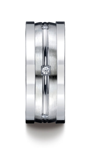Benchmark-Argentium-Silver-9-mm-Comfort-Fit-Square-Edge-Pave-Set-6-Diamond-Design-Band--0.12-cttw--Size7--CFSE59178SV07