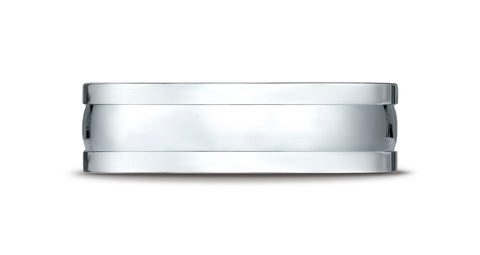 Benchmark-14K-White-Gold-6mm-Comfort-Fit-High-Polished-Squared-Edge-Carved-Design-Wedding-Band--Size-4.25--CFSE7620014KW04.25