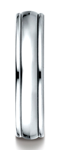 Benchmark-14k-White-Gold-4mm-Comfort-Fit-High-Polished-Carved-Design-Band--Size-6.5--CF1540814KW06.5