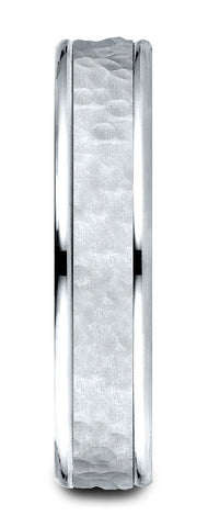 Benchmark-18k-White-Gold-Comfort-Fit-4mm-High-Polish-Edge-Hammered-Center-Design-Band--Size-6.5--CF15430318KW06.5