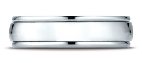Benchmark-14K-White-Gold-6mm-Comfort-Fit-High-Polished-Carved-Design-Wedding-Band-Ring--Size-6.25--CF1560814KW06.25