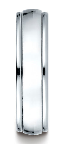 Benchmark-14K-White-Gold-6mm-Comfort-Fit-High-Polished-Carved-Design-Wedding-Band-Ring--Size-6.5--CF1560814KW06.5