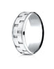 Benchmark-14k-White-Gold-8mm-Comfort-Fit-Drop-Bevel-Sandblasted-Satin-Finish-Chain-Link-Design-Band-Sz-6--CF18849314KW06