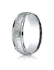 Benchmark-Platinum-7mm-Comfort-Fit-High-Polished-Squared-Edge-Carved-Design-Band--Size-6--CF157309PT06