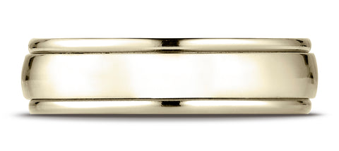 Benchmark-14K-Yellow-Gold-6mm-Comfort-Fit-High-Polished-Carved-Design-Wedding-Band-Ring--Size-6.25--CF1560814KY06.25