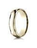 Benchmark-14K-Yellow-Gold-6mm-Comfort-Fit-High-Polished-Carved-Design-Wedding-Band-Ring--Size-6--CF1560814KY06