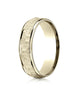 Benchmark-10k-Yellow-Gold-Comfort-Fit-6mm-High-Polish-Edge-Hammered-Center-Design-Band--Size-6--CF15630310KY06