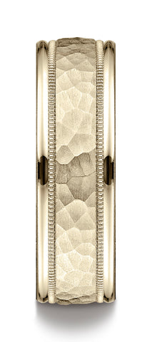 Benchmark-14k-Yellow-Gold-7mm-Comfort-Fit-High-Polished-Squared-Edge-Carved-Design-Band--Size-6.5--CF15730914KY06.5