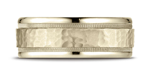 Benchmark-14K-Yellow-Gold-8mm-Comfort-Fit-High-Polished-Squared-Edge-Carved-Design-Wedding-Band--Size-6.25--CF15830914KY06.25