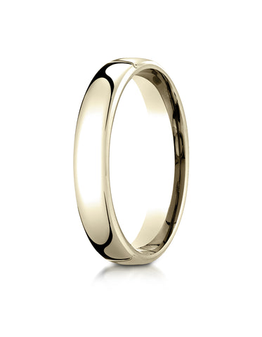 Benchmark 18K Yellow Gold 4.5mm European Comfort-Fit Wedding Band Ring (Sizes 4 - 14 )