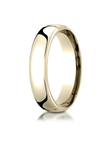 Benchmark 18K Yellow Gold 5.5mm European Comfort-Fit Wedding Band Ring (Sizes 4 - 14 )