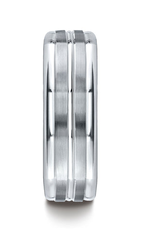 Benchmark-14K-White-Gold-7mm-Comfort-Fit-Satin-Finished-Center-Cut-Four-Sided-Carved-Design-Band-Sz-4.5--EURECF5718014KW04.5