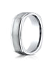 Benchmark-14K-White-Gold-7mm-Comfort-Fit-Satin-Finished-w/-Milgrain-Four-Sided-Carved-Design-Band--Sz-4--EURECF7701S14KW04