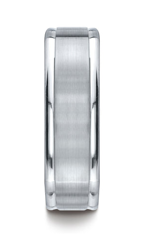 Benchmark-14K-White-Gold-7mm-Comfort-Fit-Satin-Finished-Four-Sided-Carved-Design-Wedding-Band--Size-4.5--EURECF7702S14KW04.5