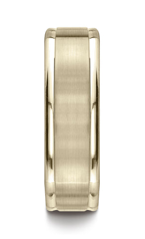 Benchmark-14K-Yellow-Gold-7mm-Comfort-Fit-Satin-Finished-Four-Sided-Carved-Design-Wedding-Band--Size-4.5--EURECF7702S14KY04.5