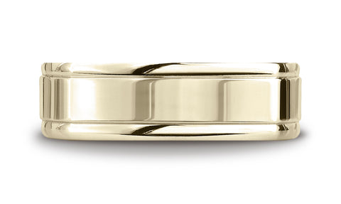 Benchmark-14K-Yellow-Gold-7mm-Comfort-Fit-High-Polished-Four-Sided-Carved-Design-Wedding-Ring--Size-4.25--EURECF7720014KY04.25