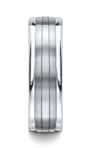 Benchmark-14K-White-Gold-7mm-Comfort-Fit-Parallel-Center-Cuts-Four-Sided-Carved-Design-Band-Size4.5--EURECF7733414KW04.5