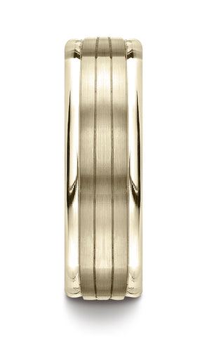 Benchmark-14K-Yellow-Gold-7mm-Comfort-Fit-Parallel-Center-Cuts-Four-Sided-Carved-Design-Band-Size4.5--EURECF7733414KY04.5