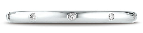 Benchmark-14K-White-Gold-2mm-Comfort-Fit-Burnish-Set-10-Stone-Diamond-Eternity-Wedding-Band--.10Ct.--4.25--LCF120D14KW04.25