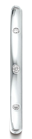 Benchmark-14K-White-Gold-2mm-Comfort-Fit-Burnish-Set-10-Stone-Diamond-Eternity-Band--.10Ct.--Size-4.5--LCF120D14KW04.5