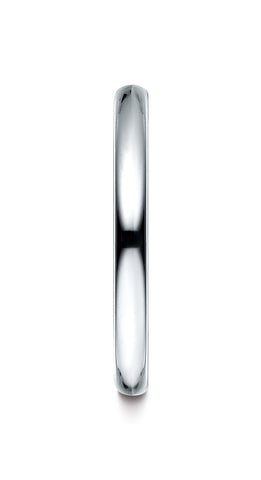 Benchmark-14K-White-Gold-2.5mm-Slightly-Domed-Standard-Comfort-Fit-Wedding-Band-Ring--Size-4.5--LCF12514KW04.5