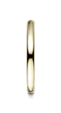 Benchmark-14K-Yellow-Gold-2.5mm-Slightly-Domed-Standard-Comfort-Fit-Wedding-Band-Ring--Size-4.5--LCF12514KY04.5