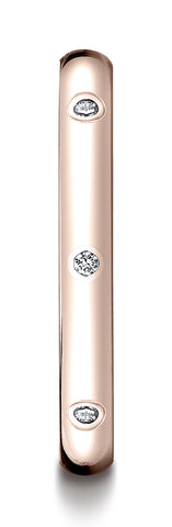 Benchmark-14K-Rose-Gold-3mm-Comfort-Fit-Burnish-Set-8-Stone-Diamond-Eternity-Wedding-Band--.16Ct--Sz-4.5--LCF130D14KR04.5