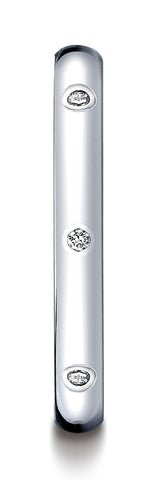 Benchmark-14K-White-Gold-3mm-Comfort-Fit-Burnish-Set-8-Stone-Diamond-Eternity-Wedding-Band--.16Ct--4.5--LCF130D14KW04.5