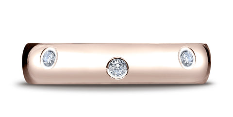 Benchmark-14K-Rose-Gold-6mm-Comfort-Fit-Burnish-Set-8-Stone-Diamond-Eternity-Wedding-Band--.32Ct.--Sz-4.25--LCF160D14KR04.25