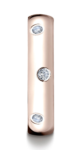 Benchmark-14K-Rose-Gold-6mm-Comfort-Fit-Burnish-Set-8-Stone-Diamond-Eternity-Wedding-Band--.32Ct.--4.5--LCF160D14KR04.5