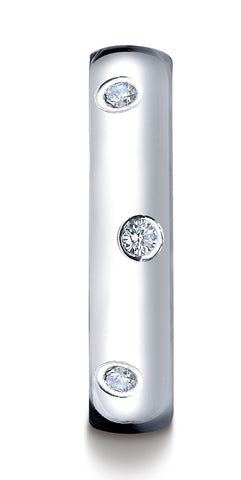 Benchmark-14K-White-Gold-6mm-Comfort-Fit-Burnish-Set-8-Stone-Diamond-Eternity-Band--.32Ct.--Size-4.5--LCF160D14KW04.5
