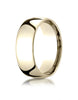 Benchmark-10K-Yellow-Gold-8mm-Slightly-Domed-Standard-Comfort-Fit-Wedding-Band-Ring--Size-4--LCF18010KY04