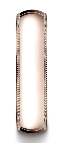 Benchmark-14K-Rose-Gold-6mm-Slightly-Domed-Standard-Comfort-Fit-Wedding-Ring-with-Milgrain--Size-4.5--LCF36014KR04.5