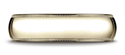 Benchmark-10K-Yellow-Gold-6mm-Slightly-Domed-Standard-Comfort-Fit-Wedding-Ring-with-Milgrain--Size-4.25--LCF36010KY04.25