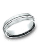 Benchmark-14k-White-Gold-6.5mm-Comfort-Fit-Satin-Finished--Center-Cut-Carved-Design-Band--Size-4.25--LCF56541114KW04.25