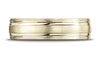 Benchmark-14K-Yellow-Gold-6.5mm-Comfort-Fit-Satin-Finished-with-Grooves-Carved-Design-Band--Size-4.5--LCF56544414KY04.5