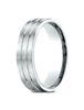 Benchmark-14k-White-Gold-6.5mm-Comfort-Fit-Satin-Finished-with-Center-Cuts-Carved-Design-Band--Size-4--LCF66533414KW04