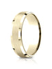 Benchmark-14k-Yellow-Gold-6.5mm-Comfort-Fit-Satin-Finished-w/-Beveled-Edge-Carved-Design-Band--Size-4--LCF66541614KY04